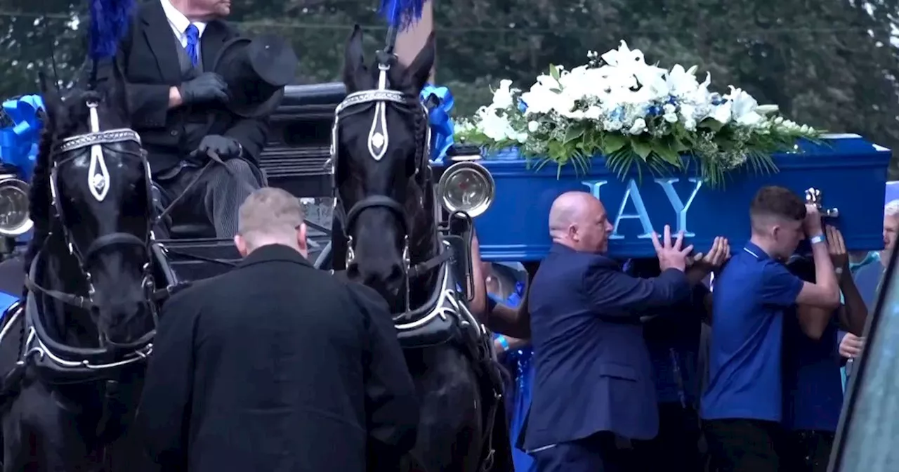 Hundreds gather as Jay Slater's funeral takes place