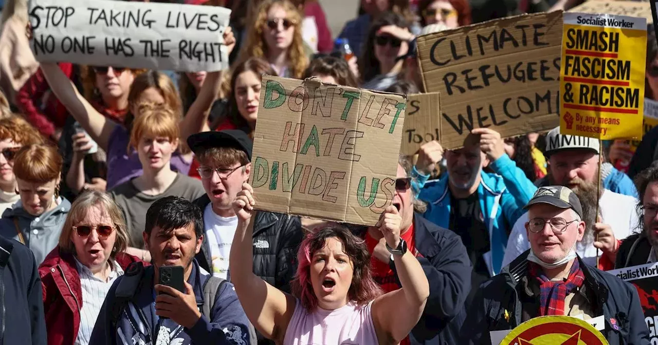 Hundreds gather in Glasgow's George Square to protest against racism