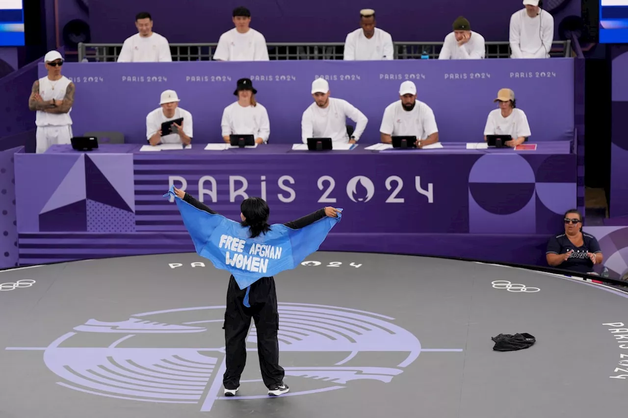 Paris Olympics: Afghan refugee breaker disqualified for wearing ‘Free Afghan Women’ cape at the Games