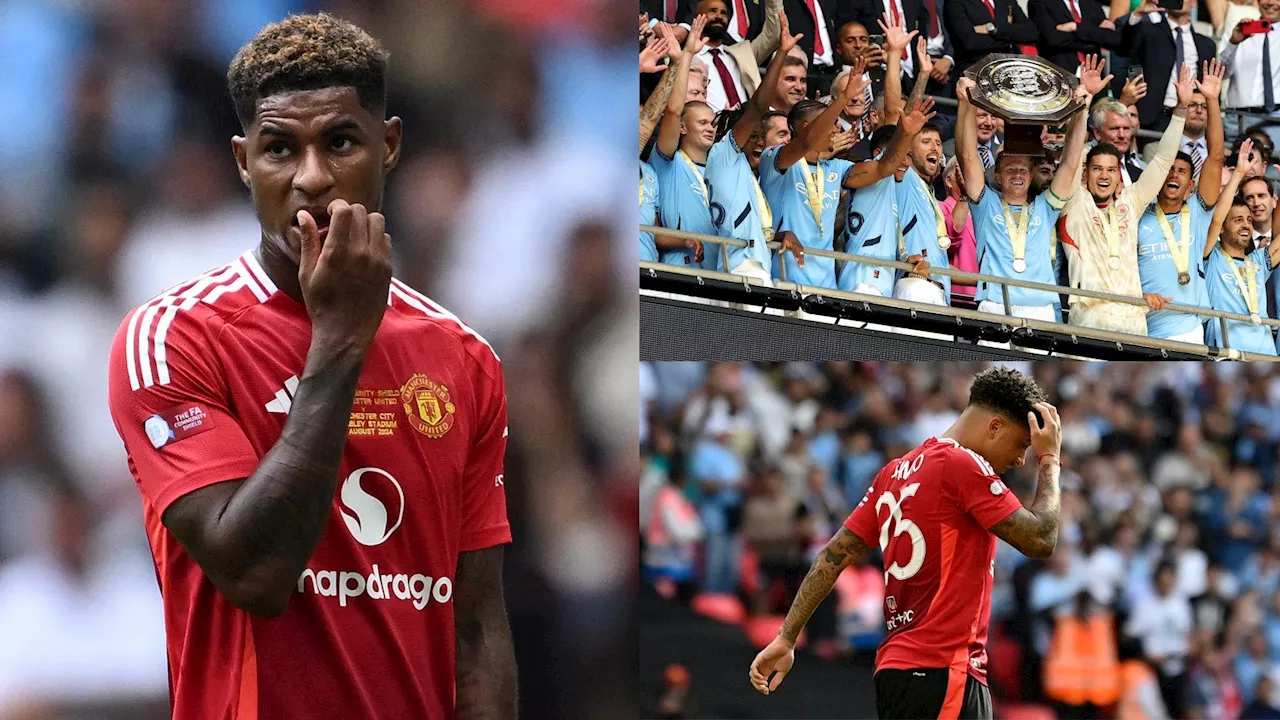 Man Utd desperately need a goalscorer after Marcus Rashford's latest disasterclass: Winners and losers as City win Community Shield amid more Wembley misery for Jadon Sancho