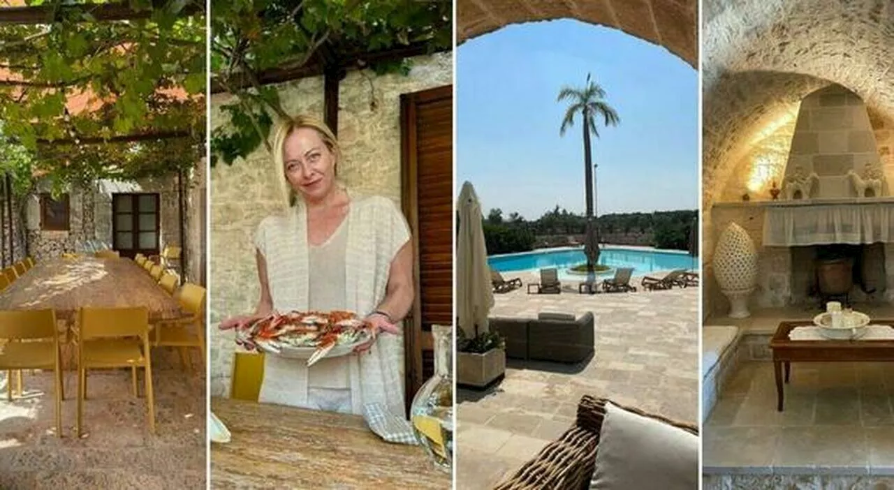 Meloni, relax in masseria a Ceglie Massapica: riforme, conti e migranti tra i compiti per le vacanze