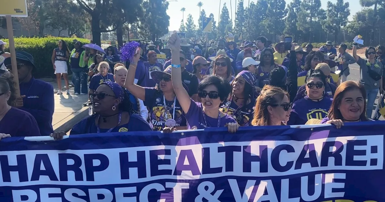 Sharp HealthCare workers protest lack of contract