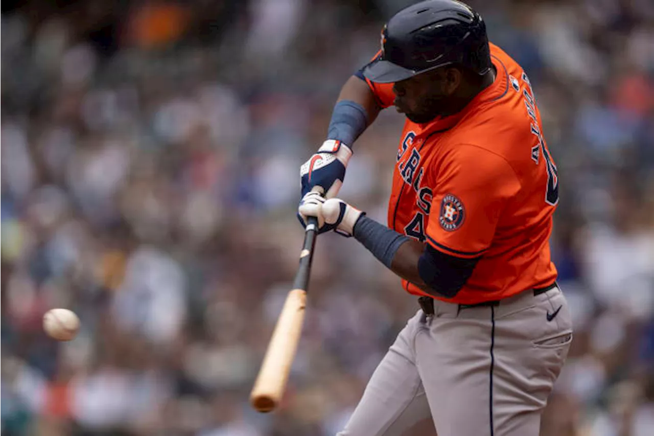 Yordan Alvarez belts 2 home runs, drives in 3 to lift Astros to 5-4 win over Red Sox