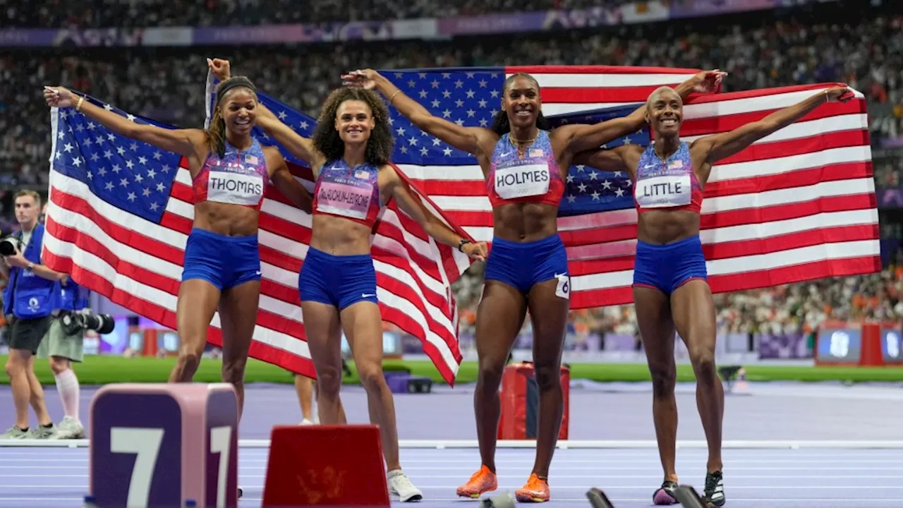 U.S. women tear up the track to claim 4×400 relay gold