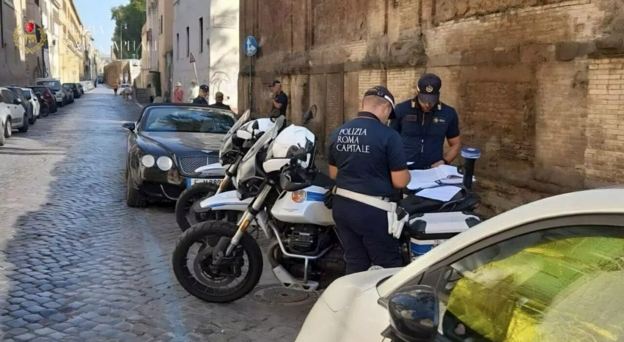 Nel centro di Roma in Bentley e Ferrari con targhe contraffatte: denunciata una 49enne. Così ha commesso oltre