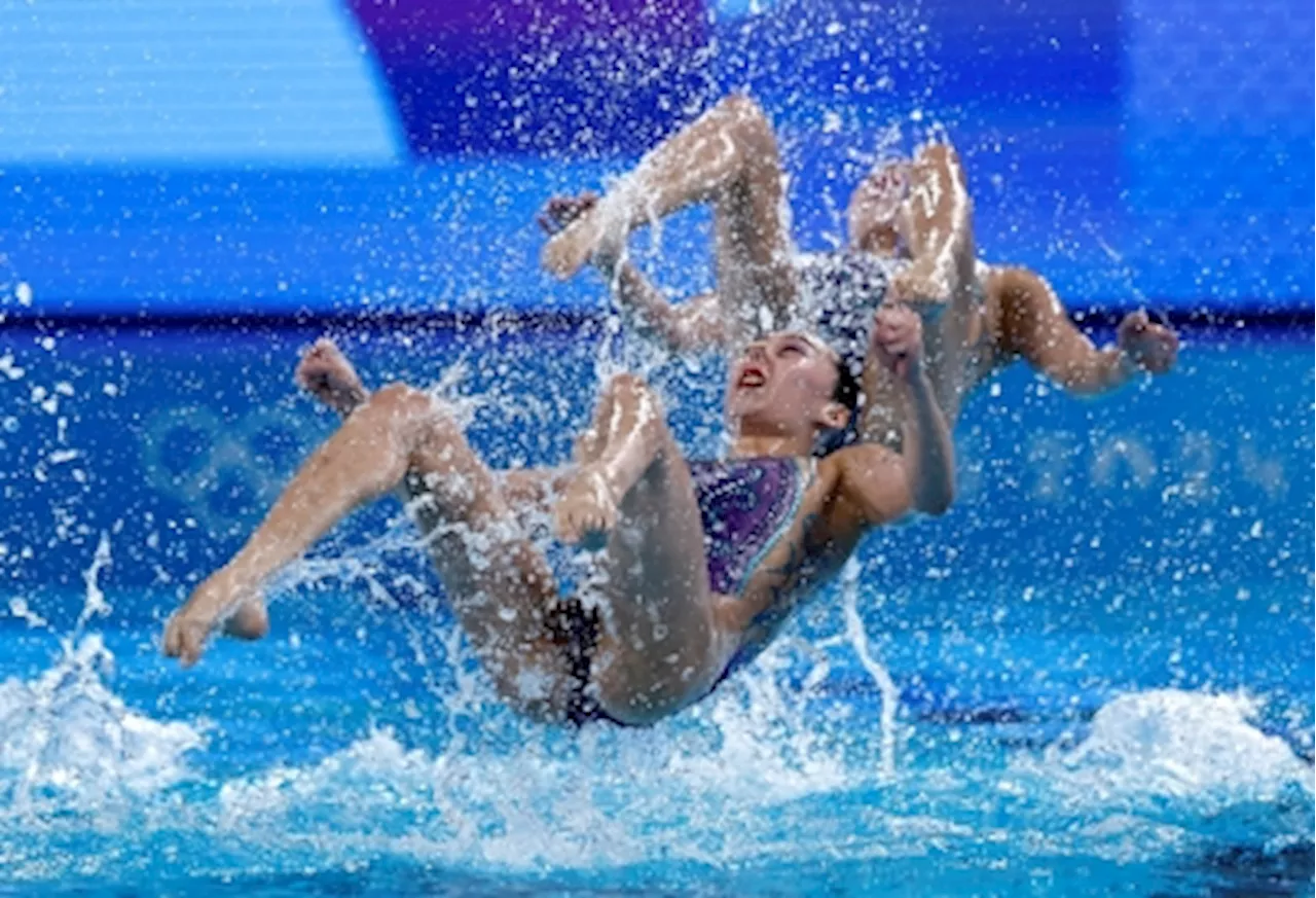 It’s battle of the twins in Paris Olympic pool with China taking gold, beating Austria and the Netherlands in duet artistic swimming