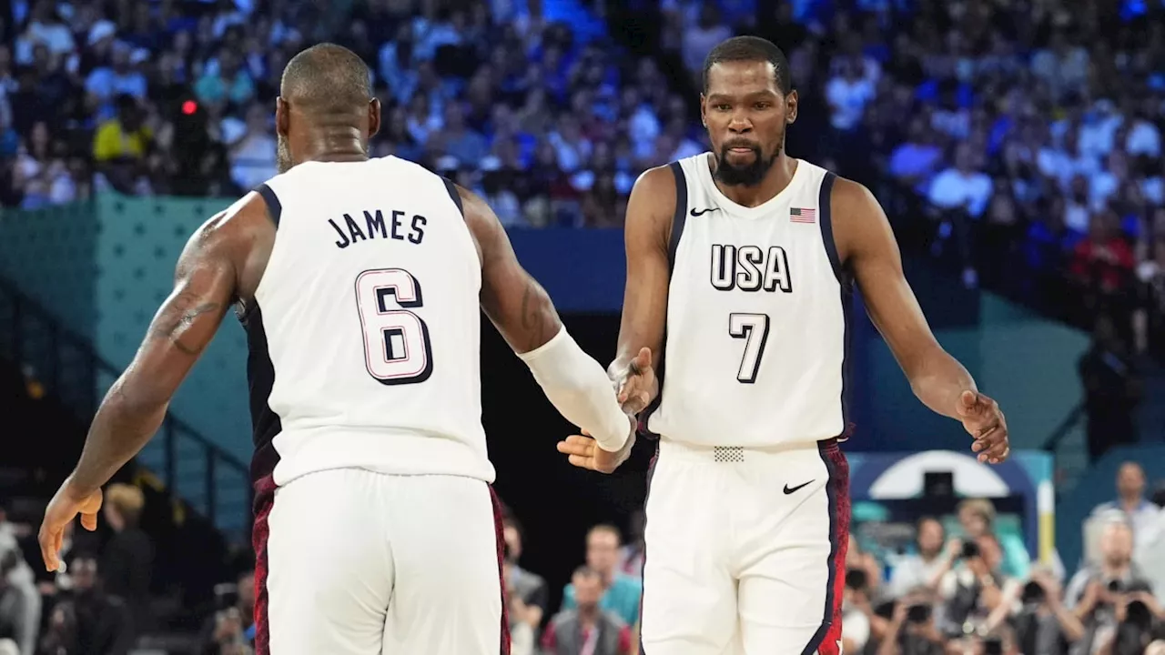 LeBron James, Kevin Durant Team Up for Flashy, Vintage Sequence in Gold Medal Game