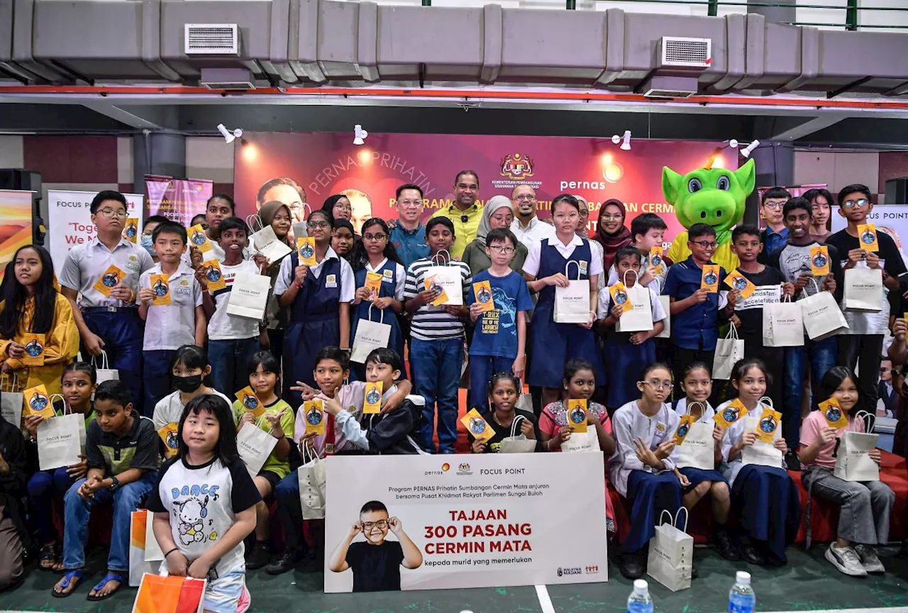 Pernas, Focus Point donate spectacles to 300 students in Sg Buloh