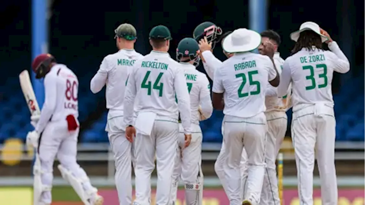 West Indies 145-4 at stumps in reply to the Proteas’ 357