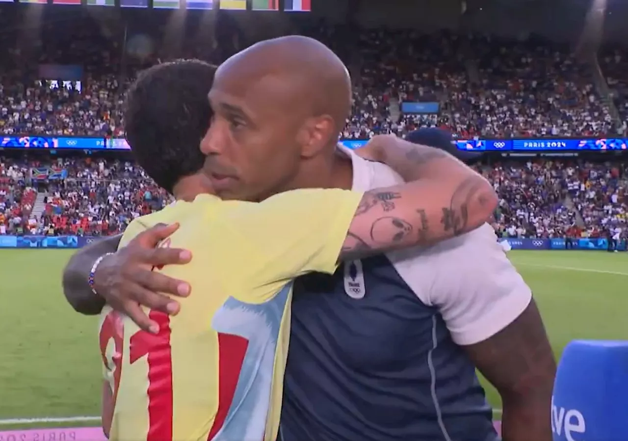 Devastated Thierry Henry interrupts live TV interview to congratulate Spain star after France lose...