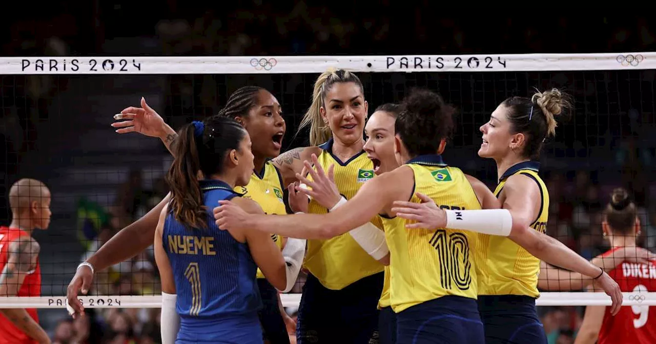 Brasil desconhece a Turquia e conquista o bronze no vôlei feminino dos Jogos de Paris