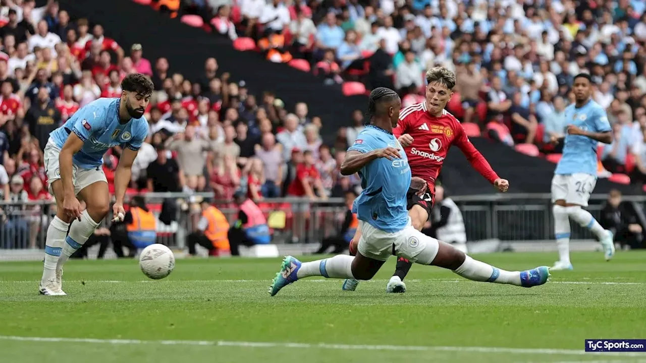 A lo Messi: el golazo de Garnacho al Manchester City