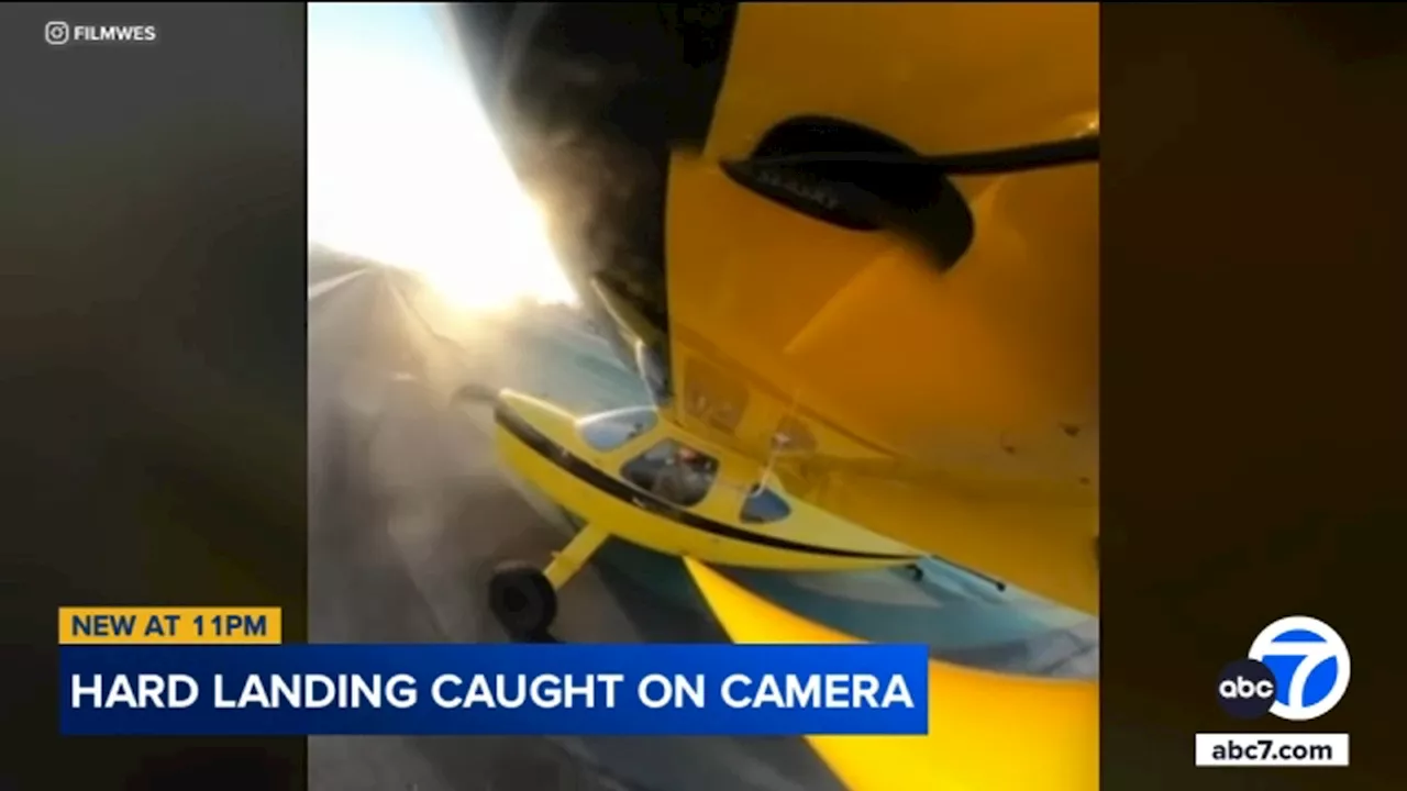 GoPro captures pilot making dramatic hard landing at Hawthorne Airport