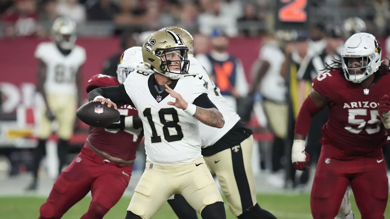 Rookie QB Spencer Rattler leads winning drive in 4th quarter, the Saints top the Cardinals 16-14