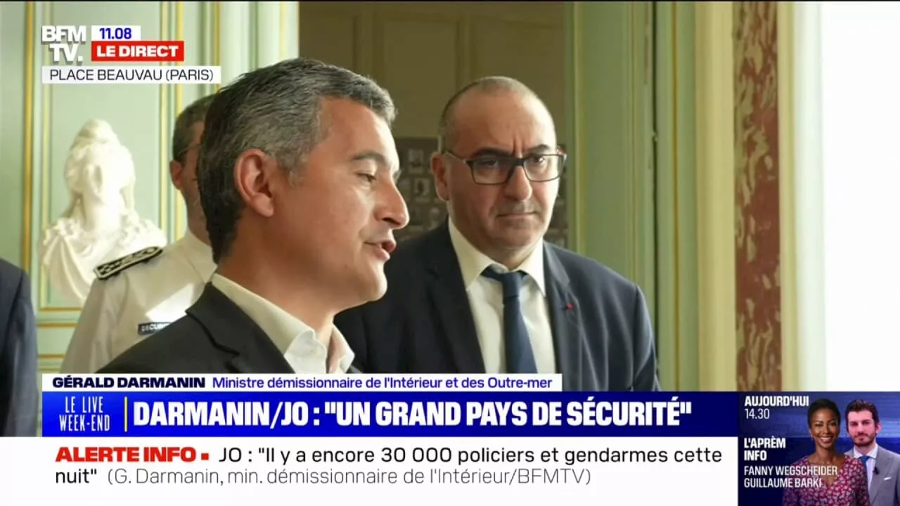 Jeux paralympiques: 'Nous aurons 15.000 policiers et gendarmes mobilisés' pendant cette période, assure Gérald Darmanin