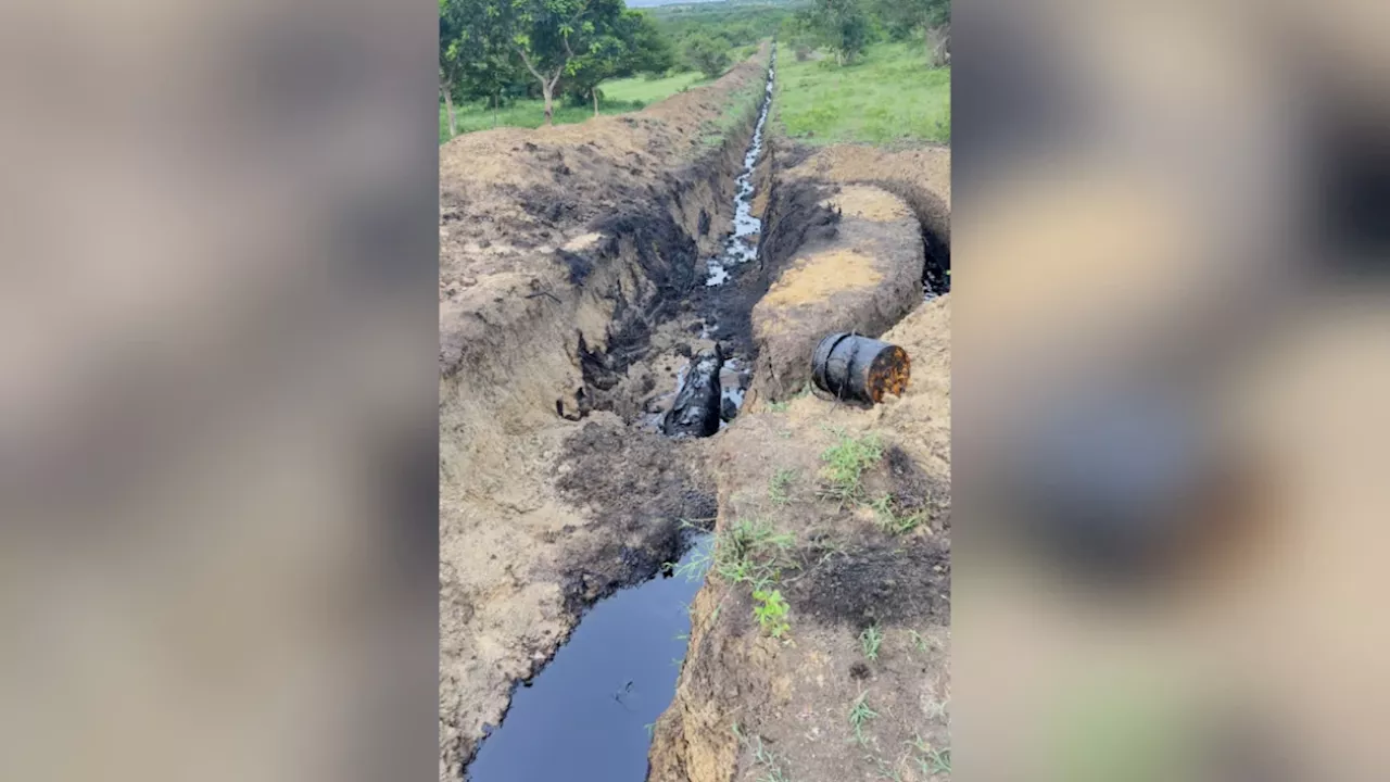 Investigan derrame de petróleo por fuga de una tubería en corregimiento de Betulia, Sucre