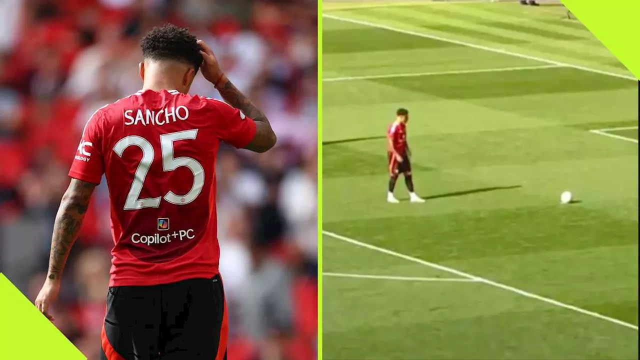 Manchester United Star Consoles Jadon Sancho After Penalty Miss Against Manchester City