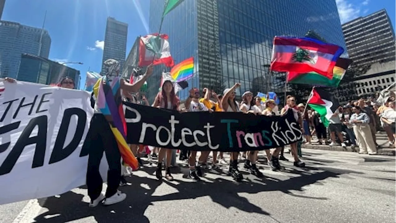 Montreal Pride parade interrupted by pro-Palestinian protesters