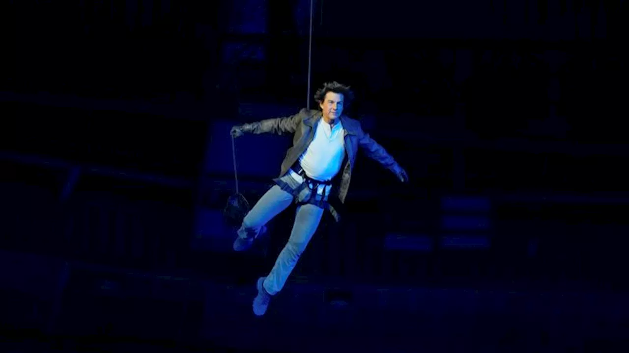 Tom Cruise performs crazy stunt jump from stadium roof during Olympics closing ceremony