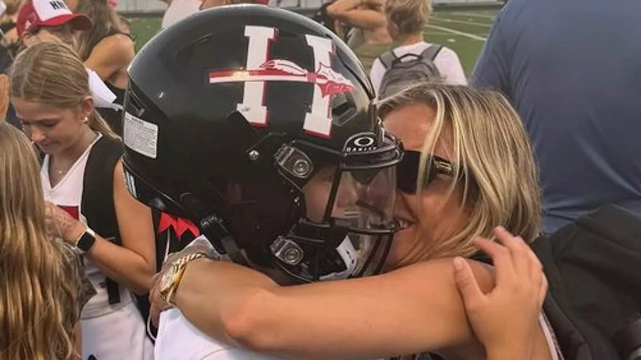 Kristin Cavallari congratulates son Cam, 12, after his 'incredible first game' as starting...