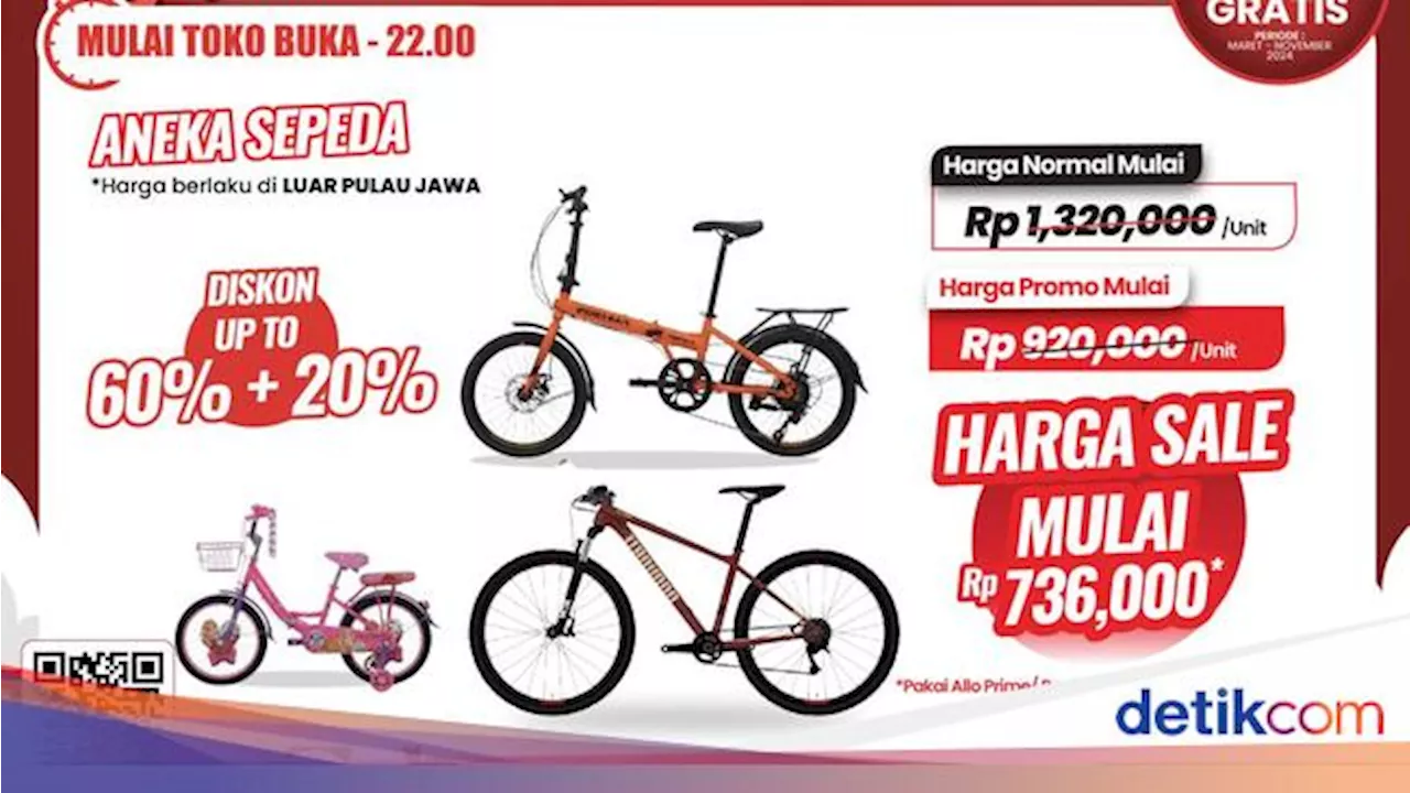 Diskon Gede-gedean! Beli Sepeda di Transmart Full Day Sale Cuma Rp 700 Ribuan