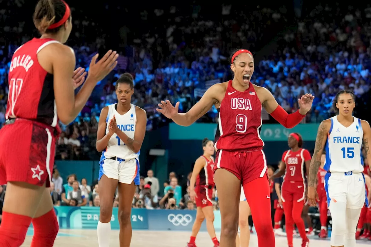 Paris Olympics: A’ja Wilson helps U.S. women hold off France to win record eighth straight basketball gold medal