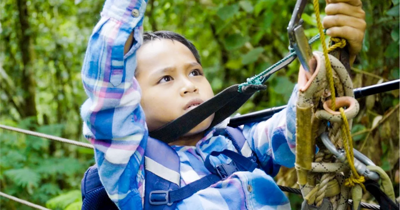 Grade 6 pupil rides old and rusty zipline every day just to attend school