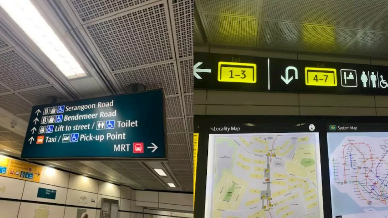 “Implementation without consideration for elderly” — Commuters say the old MRT directional displays were more user-friendly than newer ones