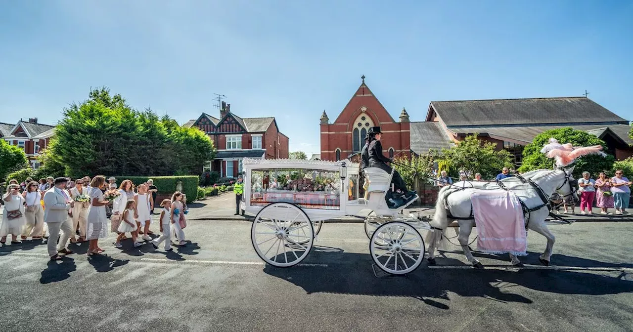 Mourners line street for funeral of Southport victim Alice Da Silva Aguiar, 9