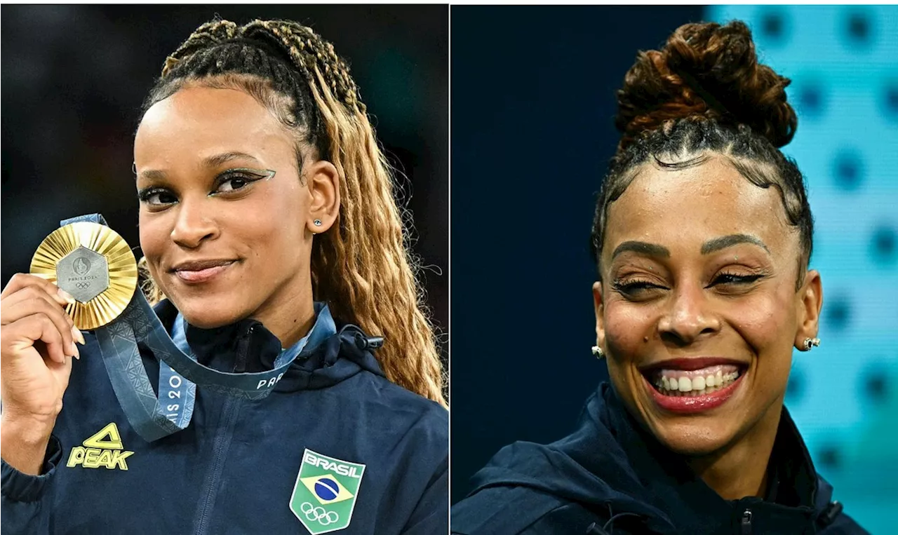 Rebeca Andrade e Lorrane Oliveira brilharam com tranças nas Olimpíadas; Leidy Elin e profissional que atendeu medalhista de ouro revelam detalhes