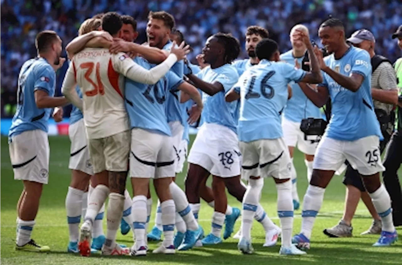 Man City beat neighbour Utd in Community Shield derby with 7-6 on penalties after game level from Garnacho, Silva goals