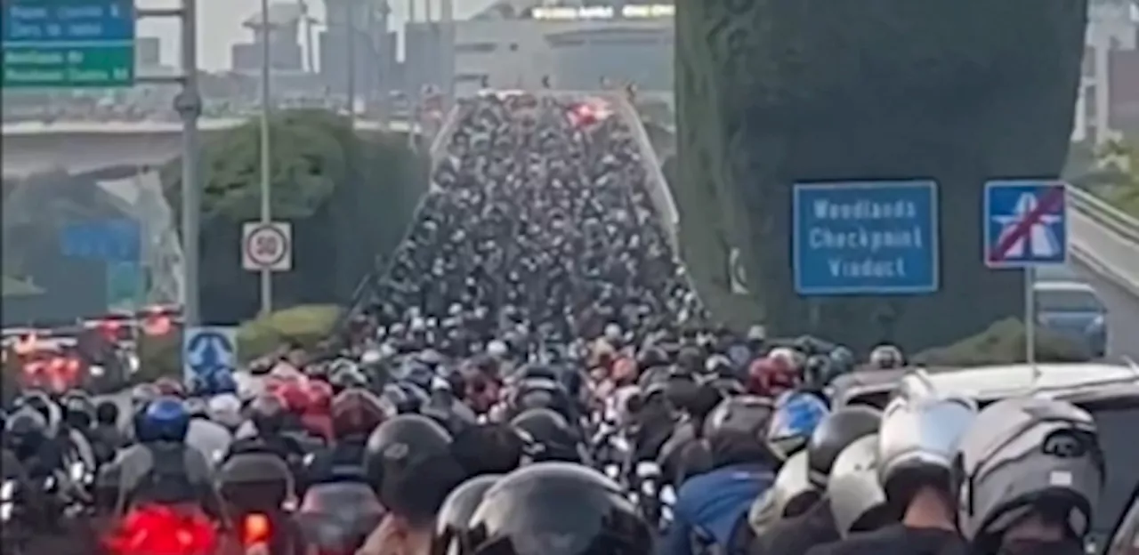 ‘Only Johoreans feel this’: Video of evening rush hour at Woodlands checkpoint heading back to JB shows reality of daily commute