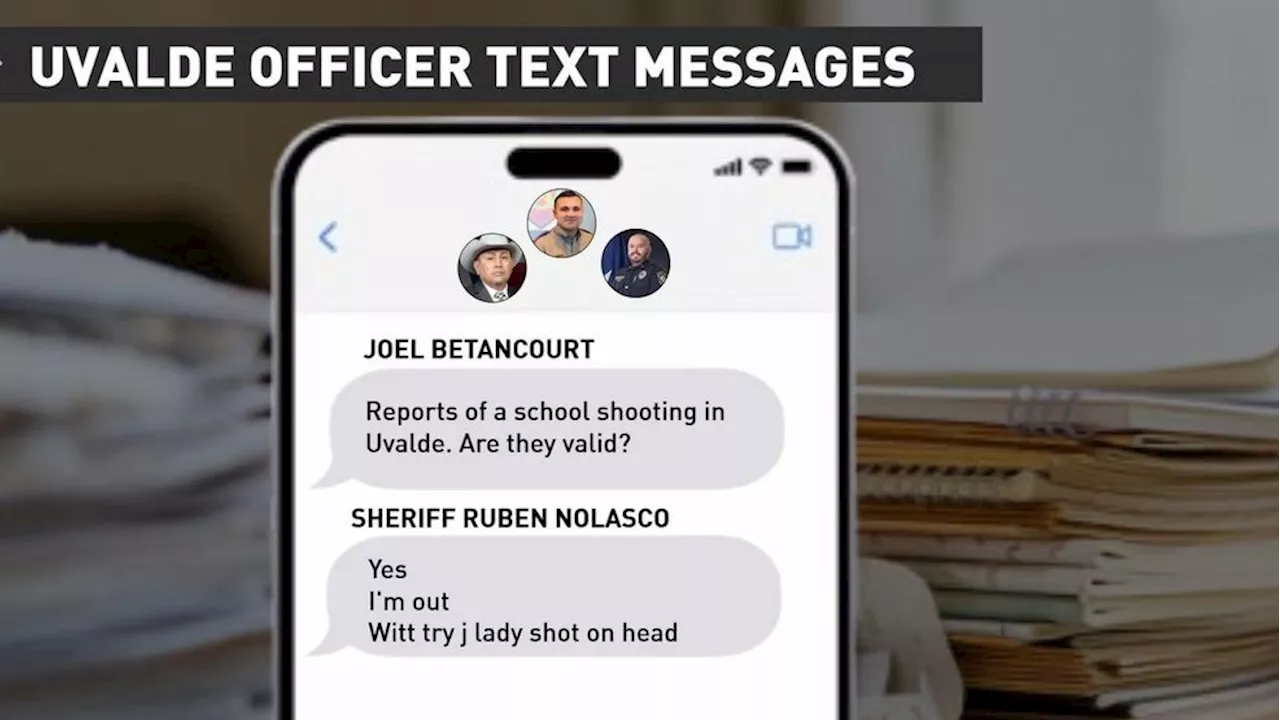 Uvalde officers' text messages show confusion, concerns post-shooting