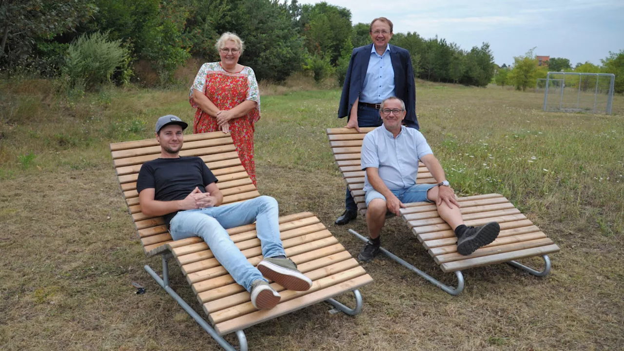 Schotter erschwerte Bepflanzung im Bergfeldpark