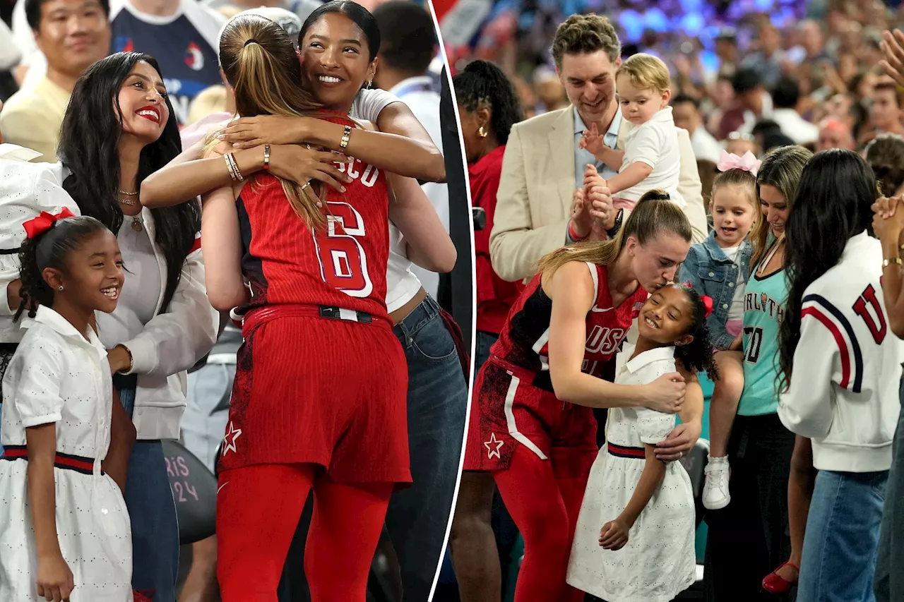 Sabrina Ionescu hugs Kobe Bryant's wife Vanessa, daughters after Olympic gold-medal win