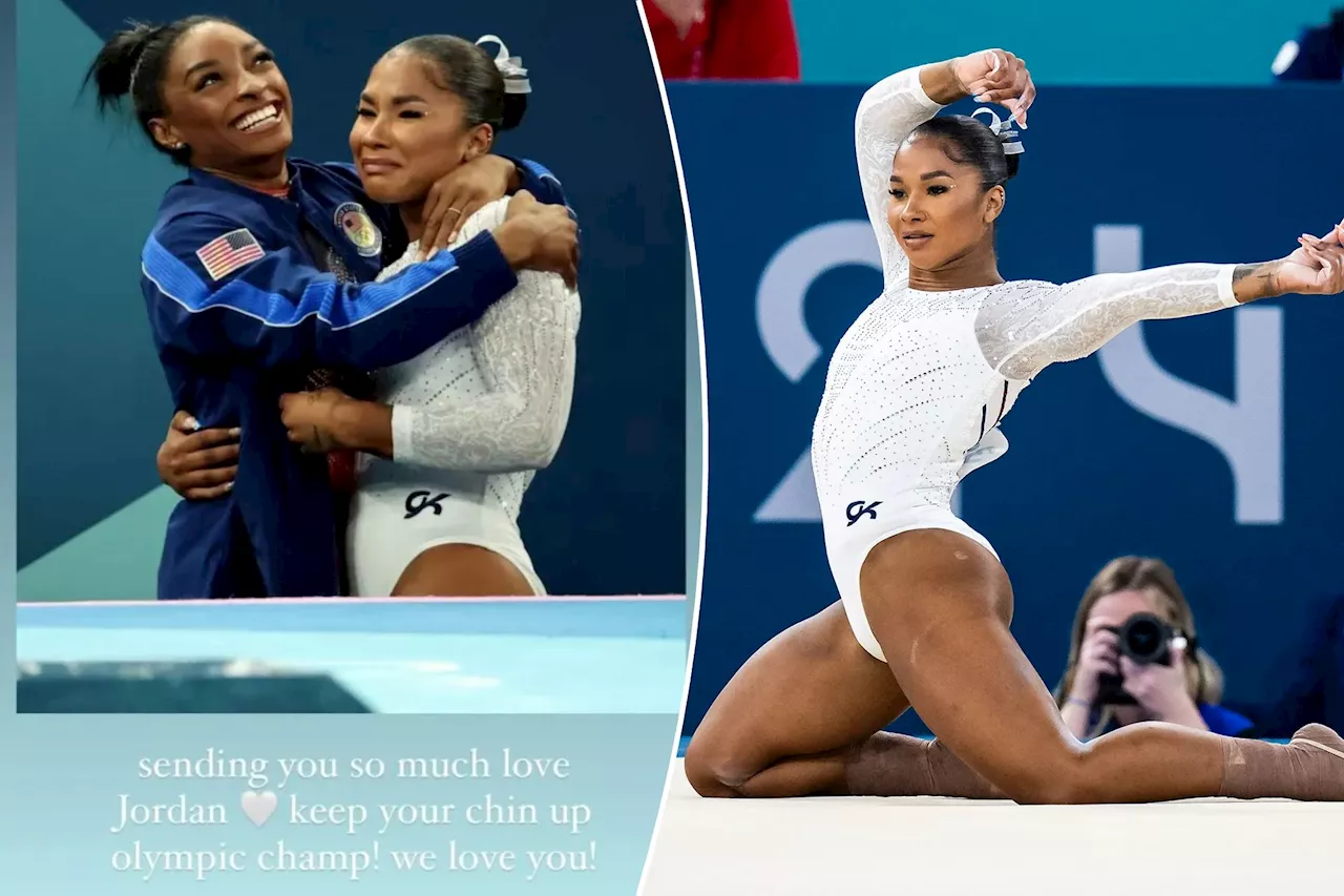 Simone Biles tells Jordan Chiles to 'keep your chin up' despite Olympics medal debacle