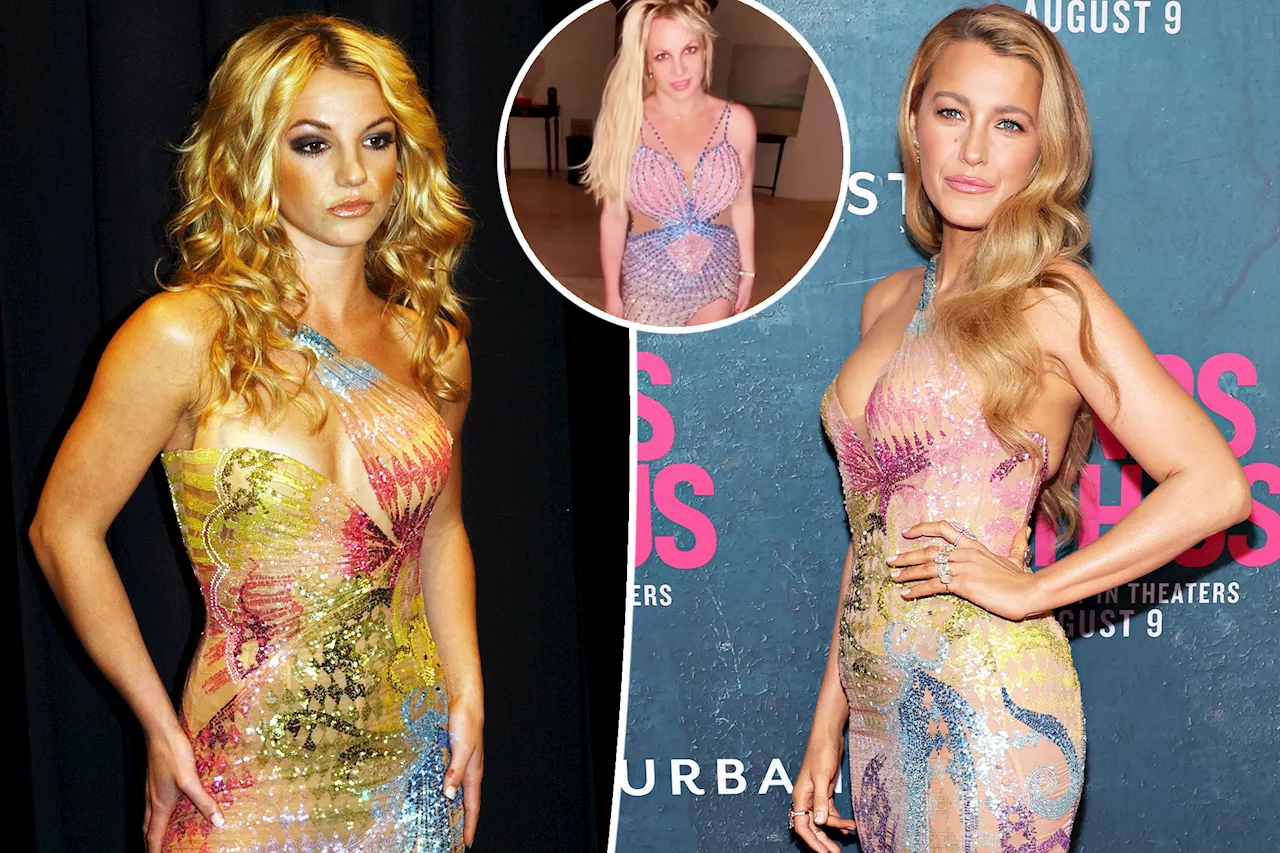 Britney Spears seemingly shades Blake Lively for wearing her 2002 Versace dress, models new 'better' version