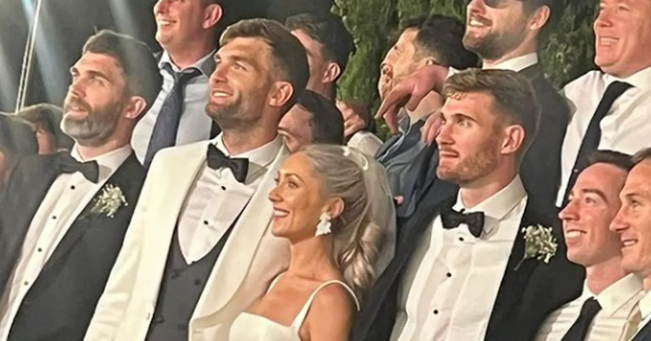 Full gallery of pictures as Mayo footballers join Aidan O'Shea at his wedding to Kristin McKenzie Vass