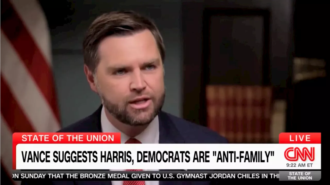 JD Vance Stuns CNN Host Dana Bash by Calling Stepmom Kamala Harris ‘Anti-Child’