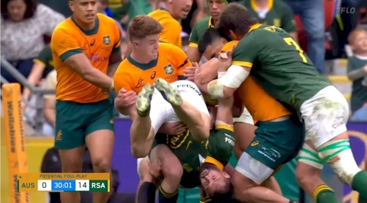 WATCH: Springbok slammed head-first into the ground