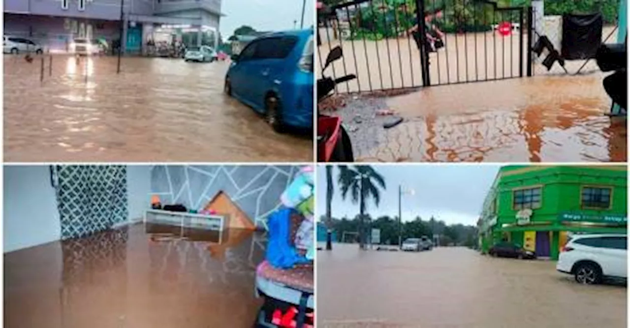 Empat kawasan di Masjid Tanah dilanda banjir kilat