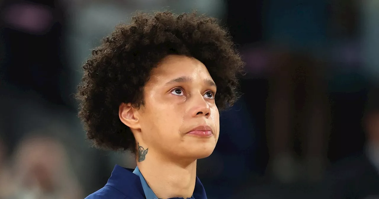 Brittney Griner Wiped Away Tears During the National Anthem At the Paris Olympics