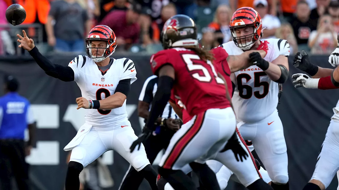 Burrow throws TD pass in first game since injury, Bengals fall to Buccaneers