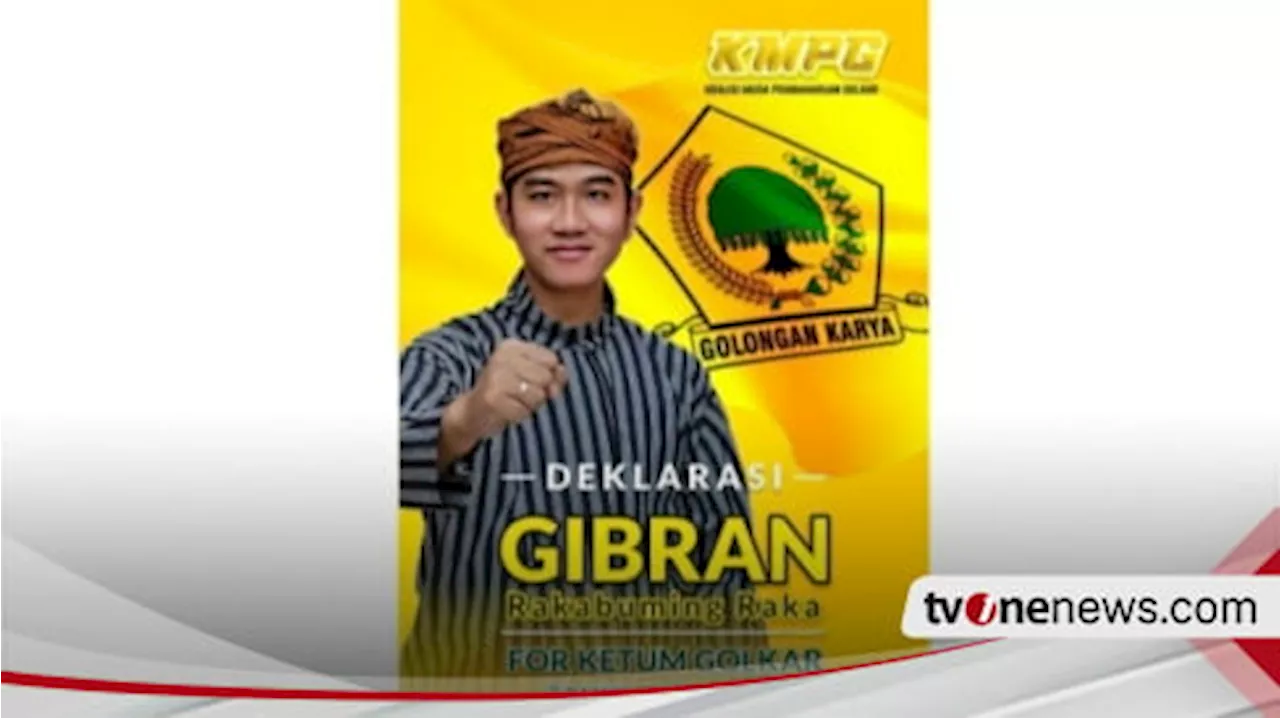 Airlangga Resmi Mundur, Kini Beredar Flyer Deklarasi Gibran sebagai Ketum Golkar