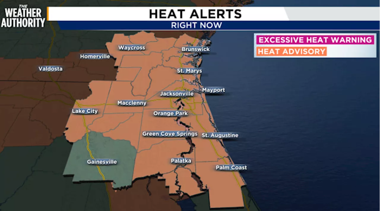 High heat & humidity prompting Sunday heat advisory for Northeast Florida, Southeast Georgia