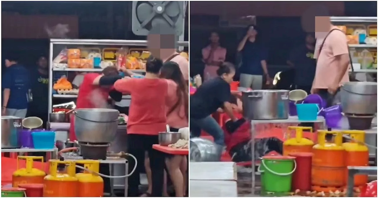 Customers in Selangor Restaurant Grab Vendor Aunty's Hair & Pushes Her After Asking about Food Prices