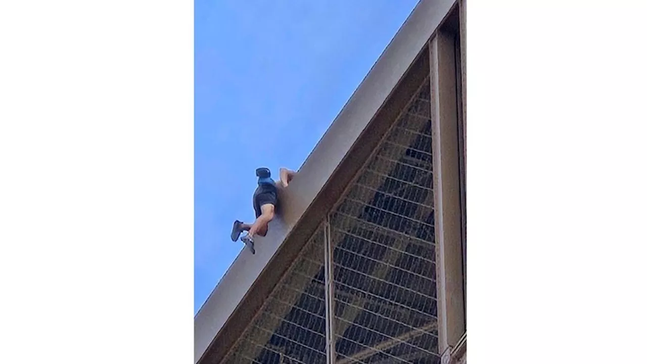 Man seen climbing Eiffel Tower, prompting evacuation hours before closing ceremony