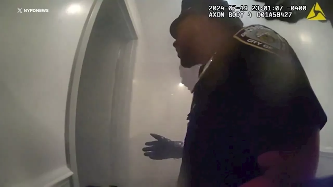 Bodycam video: NYPD officers save woman from burning apartment in Queens