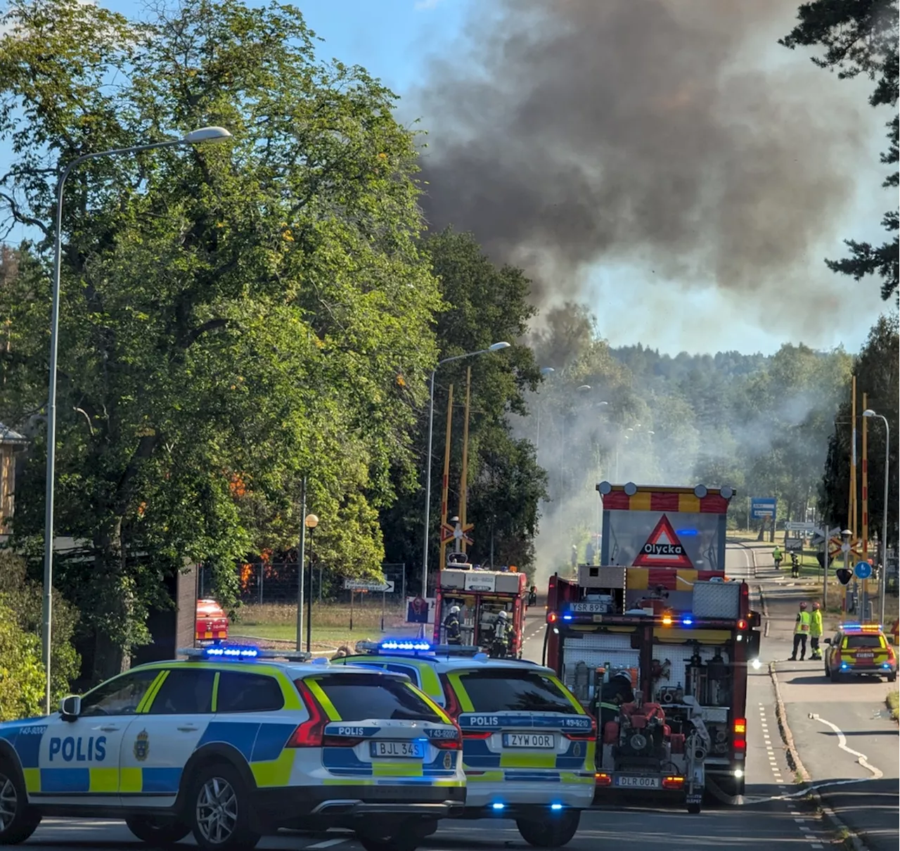 Explosion i Mariannelund – brand i byggnad