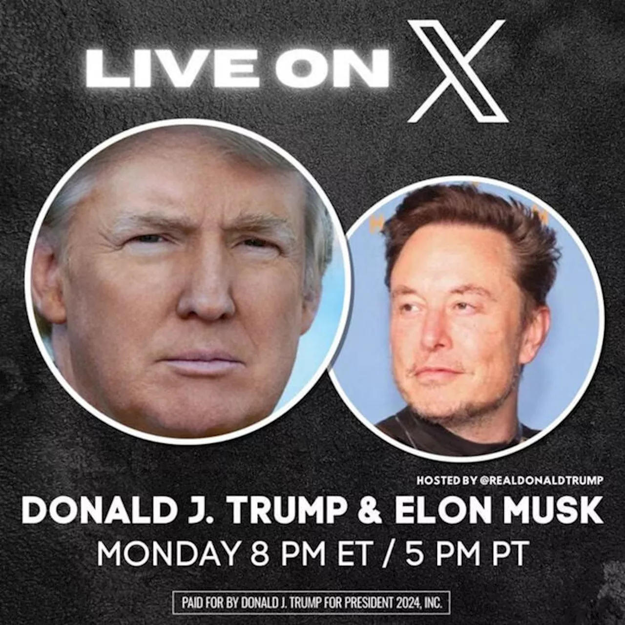 Musk intervista Donald Trump in diretta su X, polemiche con l'Ue